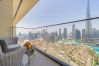 Apartment in Dubai - Chic 2BR w/ Exquisite Burj Khalifa & fountain View