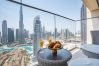 Apartment in Dubai - Chic 2BR w/ Exquisite Burj Khalifa & fountain View